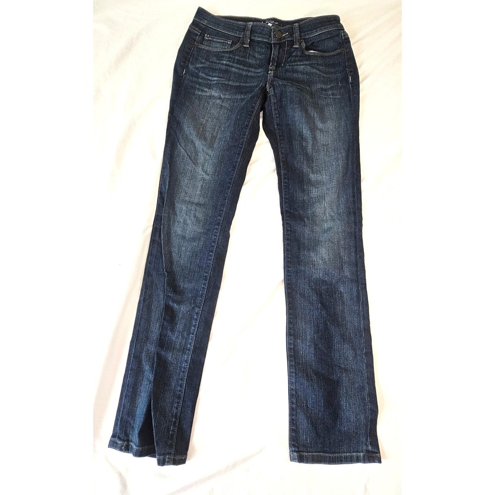 Ann Taylor LOFT Modern Straight Leg Jeans Dark Wash Indigo Size 25/0 Womens